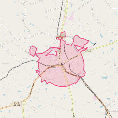 Map of Belton