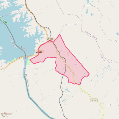 Map of Clarks Hill