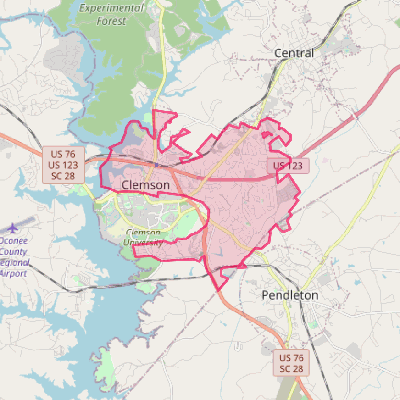 Map of Clemson