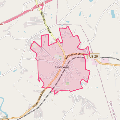 Map of Cowpens