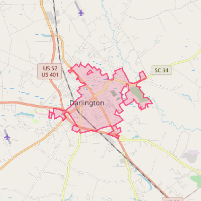 Map of Darlington