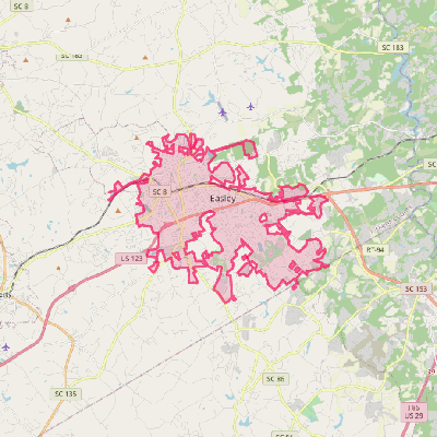 Map of Easley