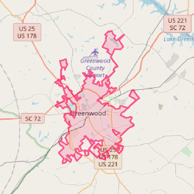 Map of Greenwood