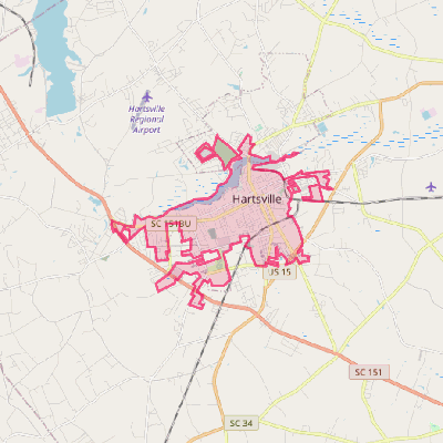 Map of Hartsville