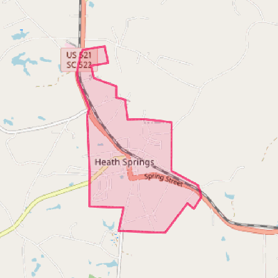 Map of Heath Springs