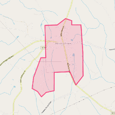 Map of Hickory Grove