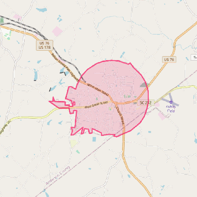 Map of Honea Path