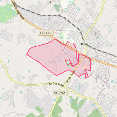 Map of Inman Mills