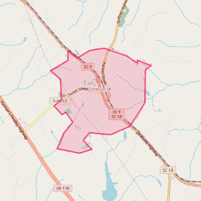 Map of Jonesville