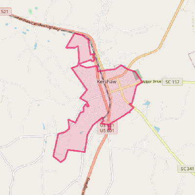 Map of Kershaw
