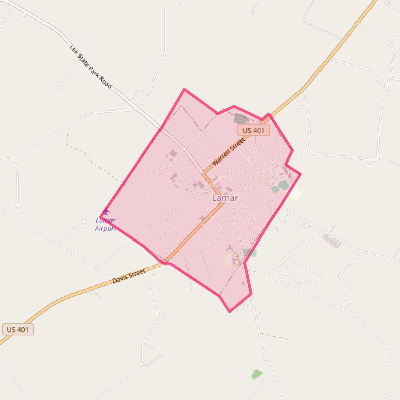 Map of Lamar