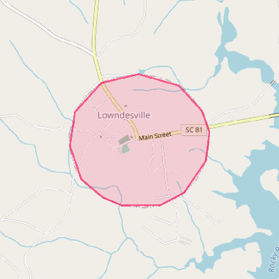 Map of Lowndesville