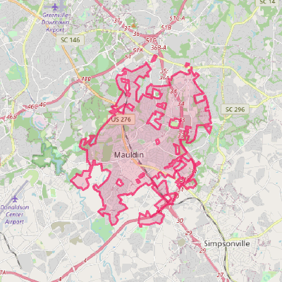 Map of Mauldin