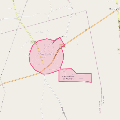 Map of Mayesville