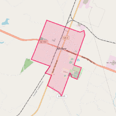 Map of McBee