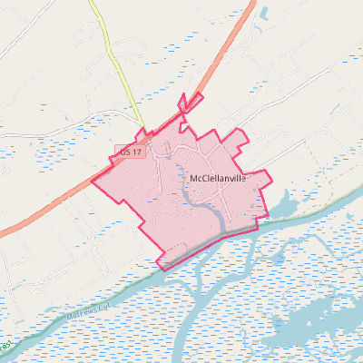 Map of McClellanville