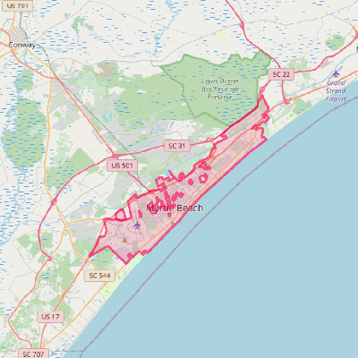 Map of Myrtle Beach