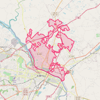 Map of North Augusta