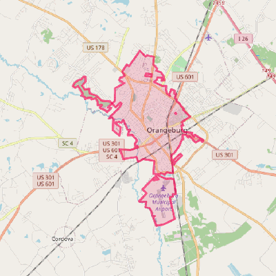 Map of Orangeburg