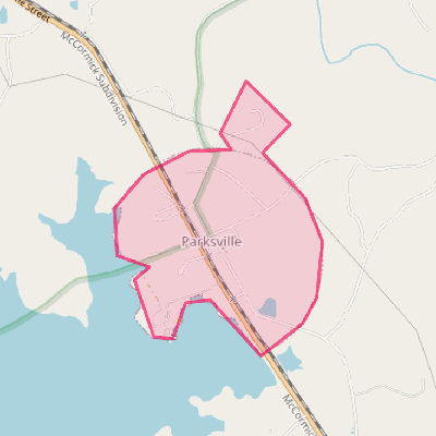 Map of Parksville