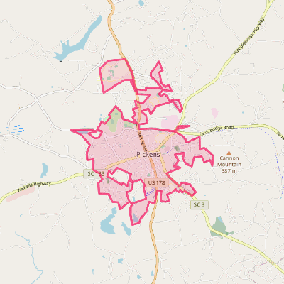 Map of Pickens