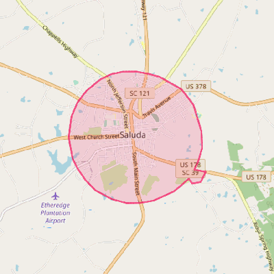 Map of Saluda