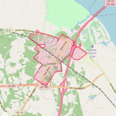 Map of Santee