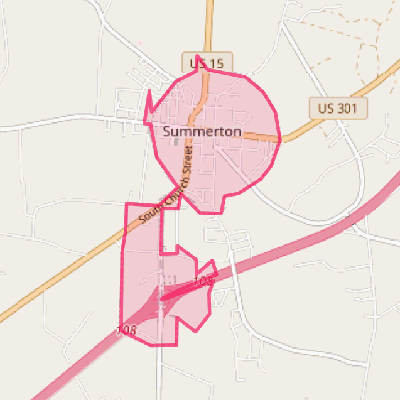 Map of Summerton