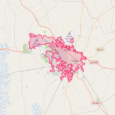 Map of Sumter