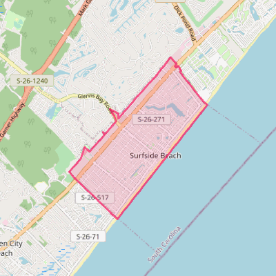 Map of Surfside Beach