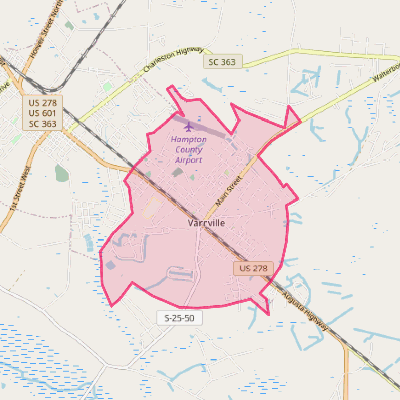 Map of Varnville