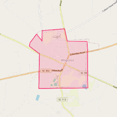 Map of Wagener