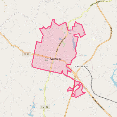 Map of Walhalla