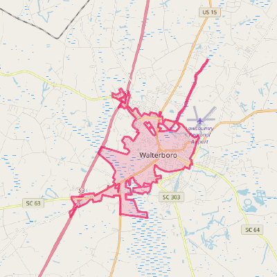 Map of Walterboro