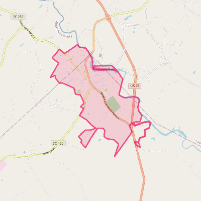 Map of Ware Shoals