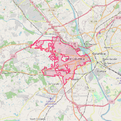 Map of West Columbia