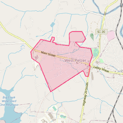 Map of West Pelzer