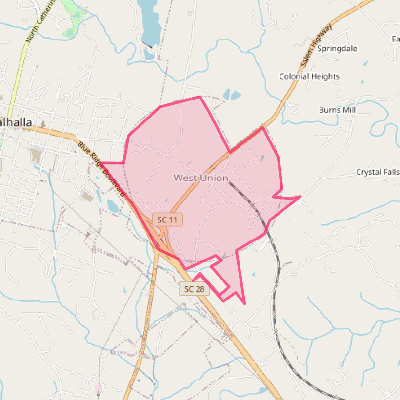 Map of West Union