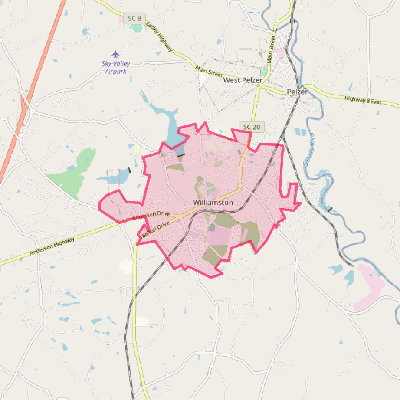 Map of Williamston