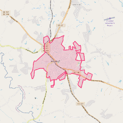 Map of Woodruff