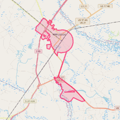 Map of Yemassee