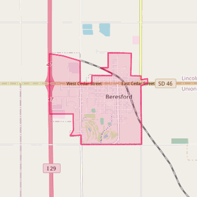 Map of Beresford