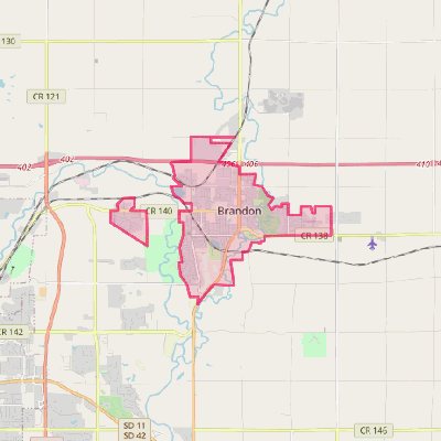 Map of Brandon