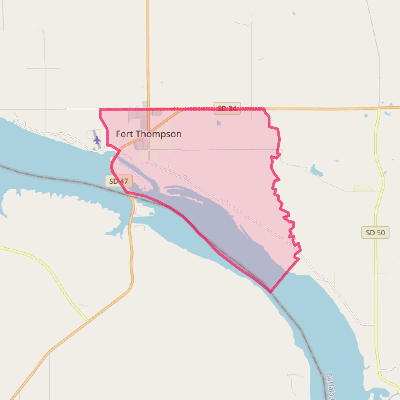 Map of Fort Thompson