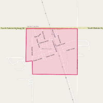 Map of Hitchcock