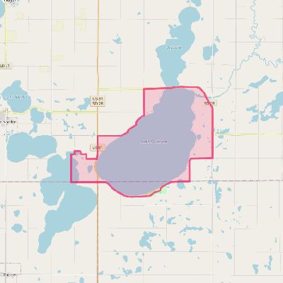 Map of Lake Poinsett