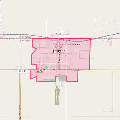 Map of Lemmon