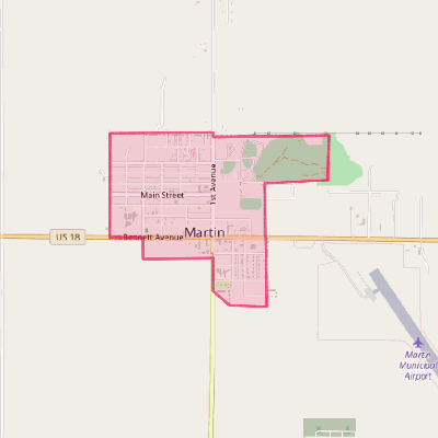 Map of Martin