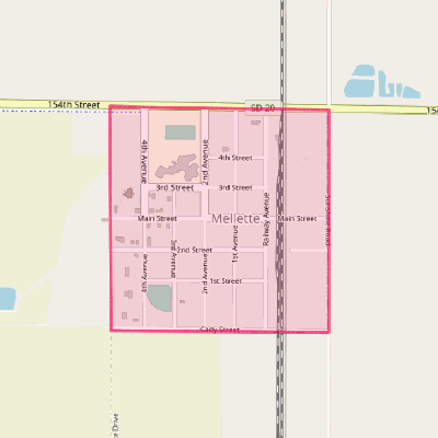 Map of Mellette