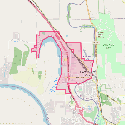 Map of North Sioux City